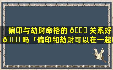 偏印与劫财命格的 💐 关系好 🍁 吗「偏印和劫财可以在一起吗」